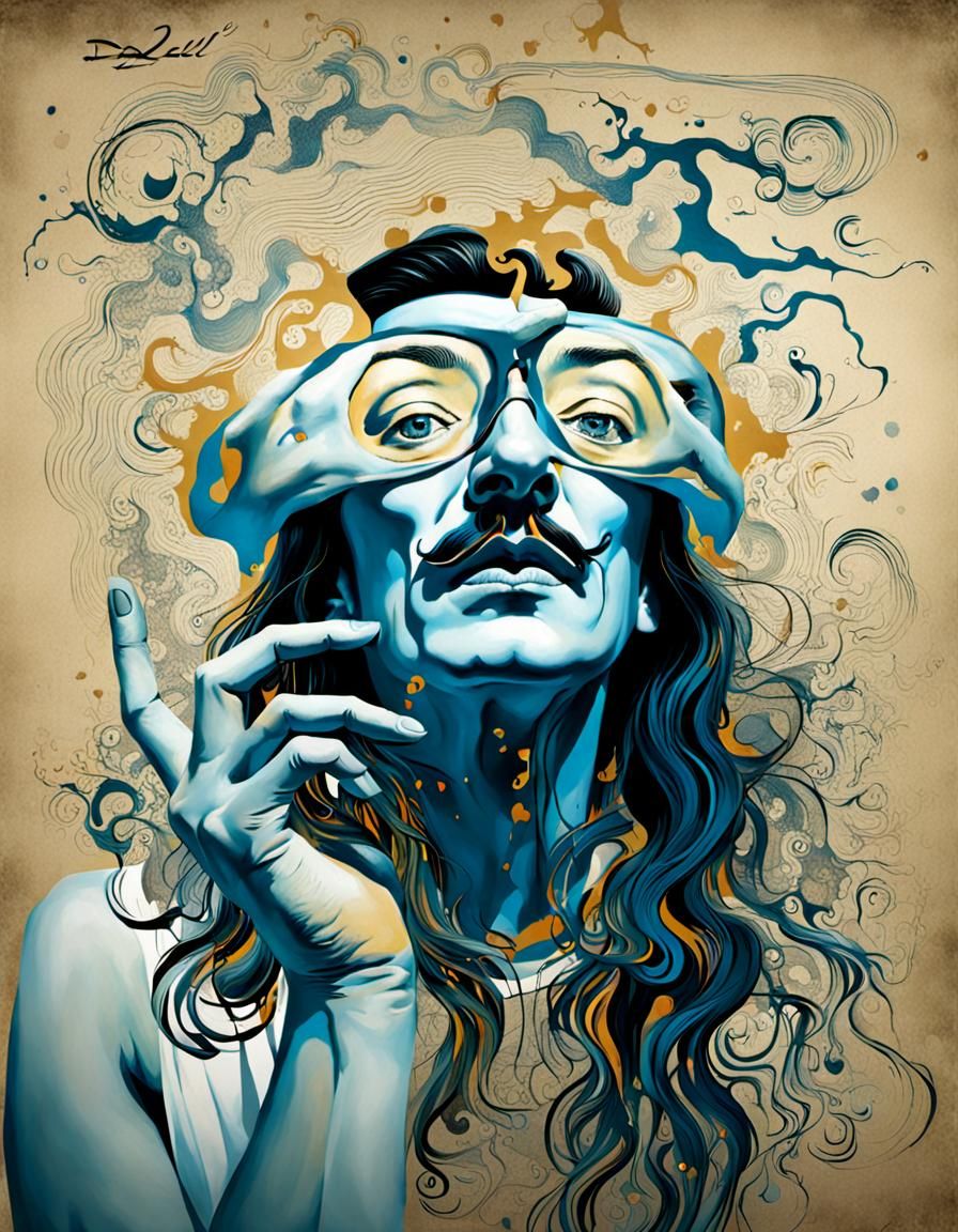 Surreal Portrait in Dali Style
