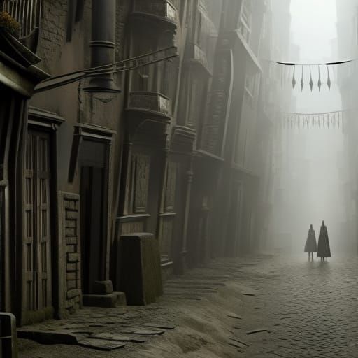 Dramatic Digital Painting of Hangman's Alley