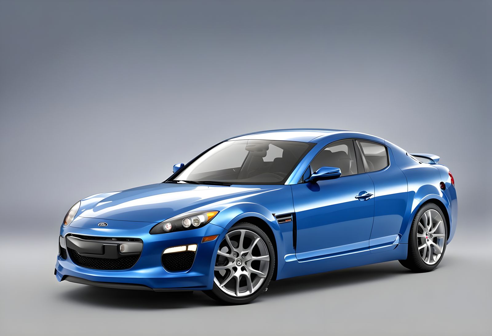 Blue 2008 Kia RX-8: 3D Render