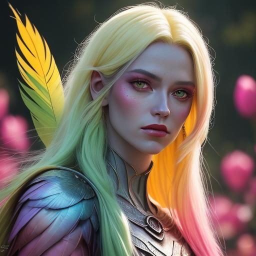 Fantasy Portrait of a Silver-Skinned Woman in LOTR Style