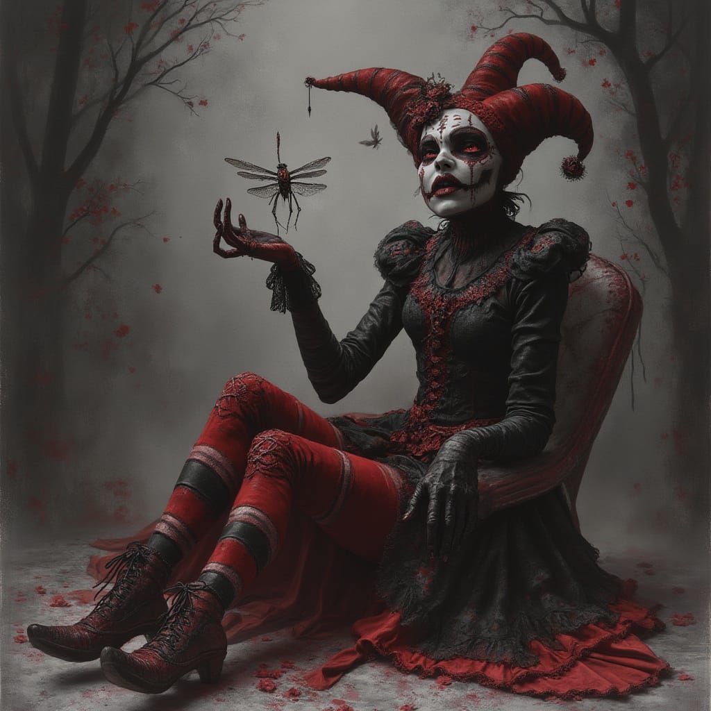 Dark gothic jester,