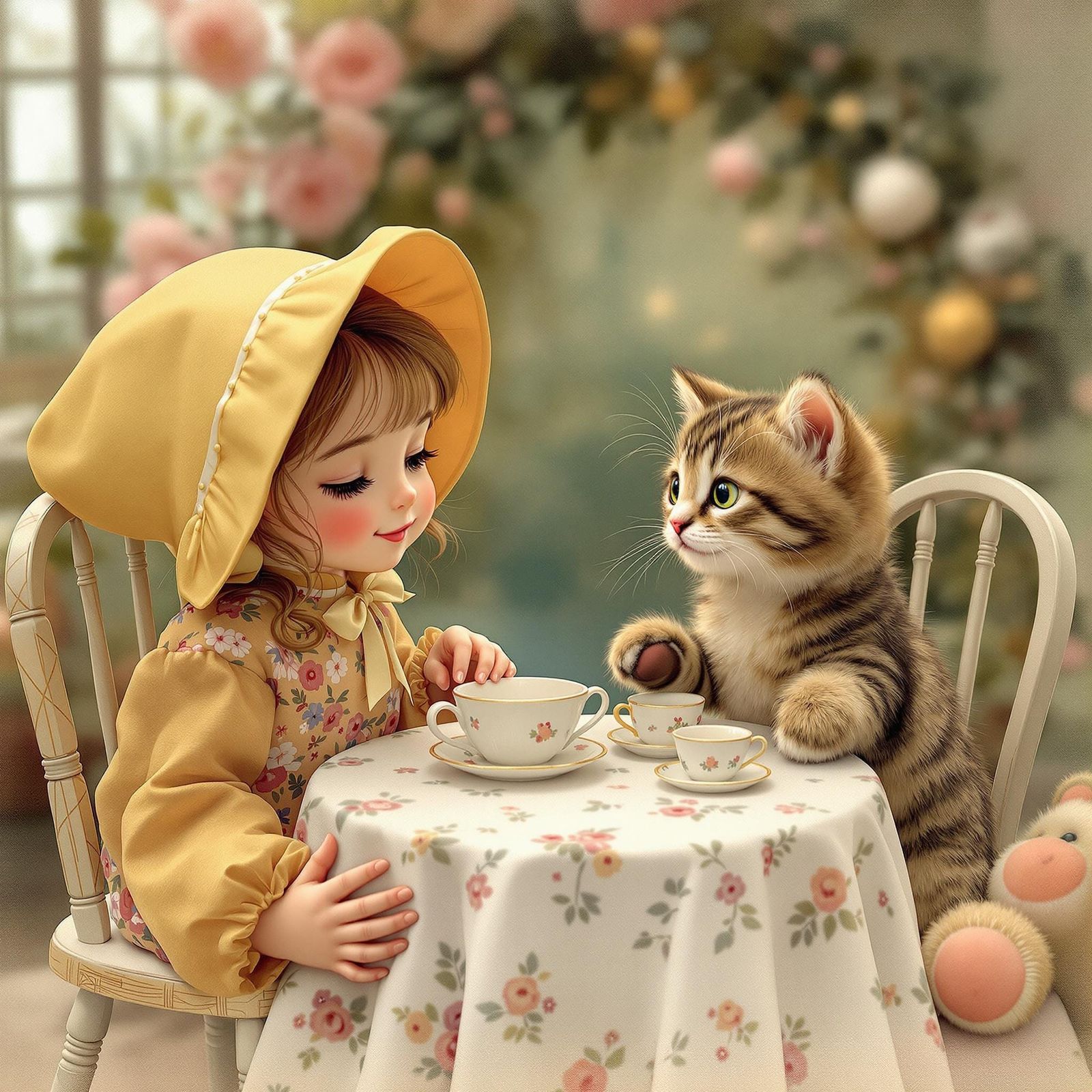 Whimsical Little Girl's Vintage Tea Party