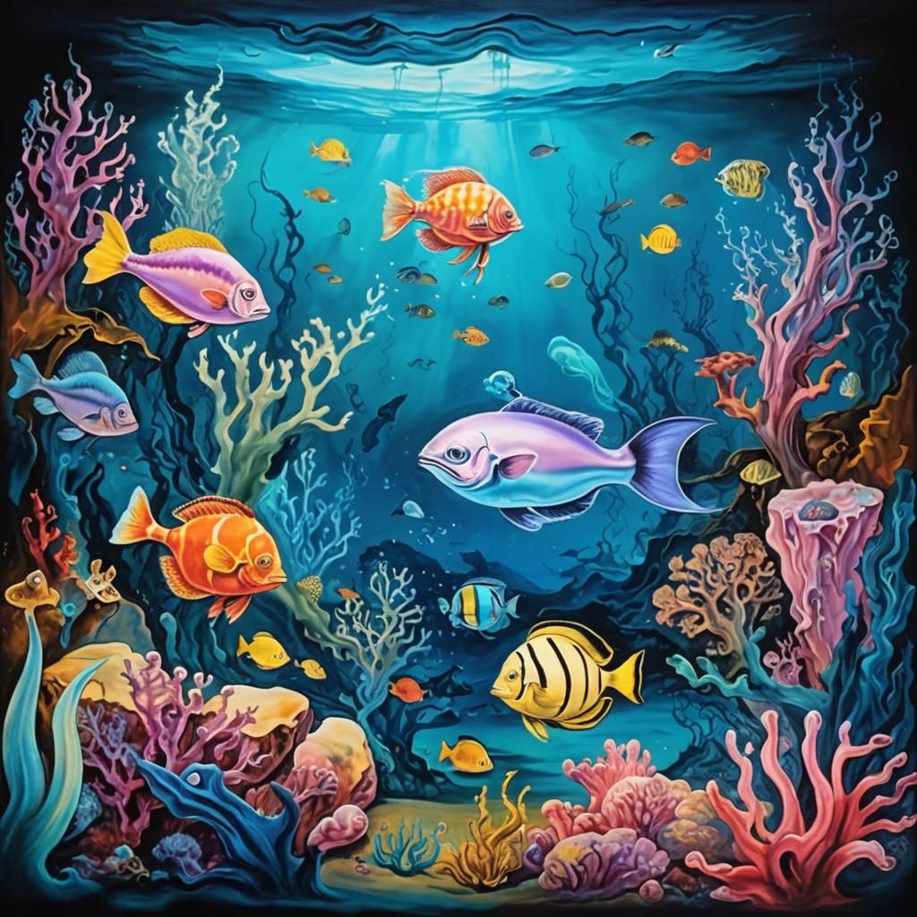 Surreal Underwater Sealife Inspired by Salvador Dali