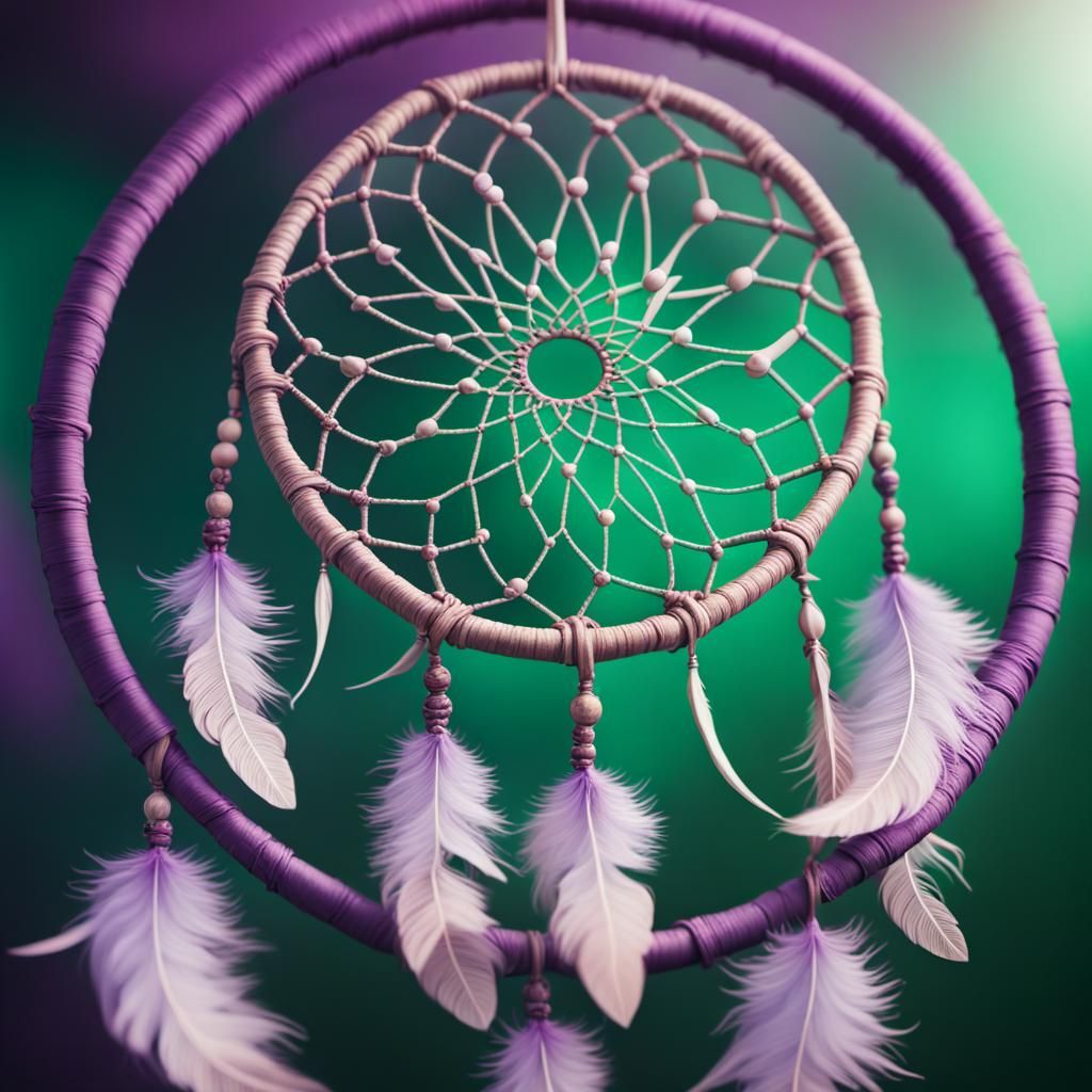 A beautiful lilac colored and emerald green colored dream ca...