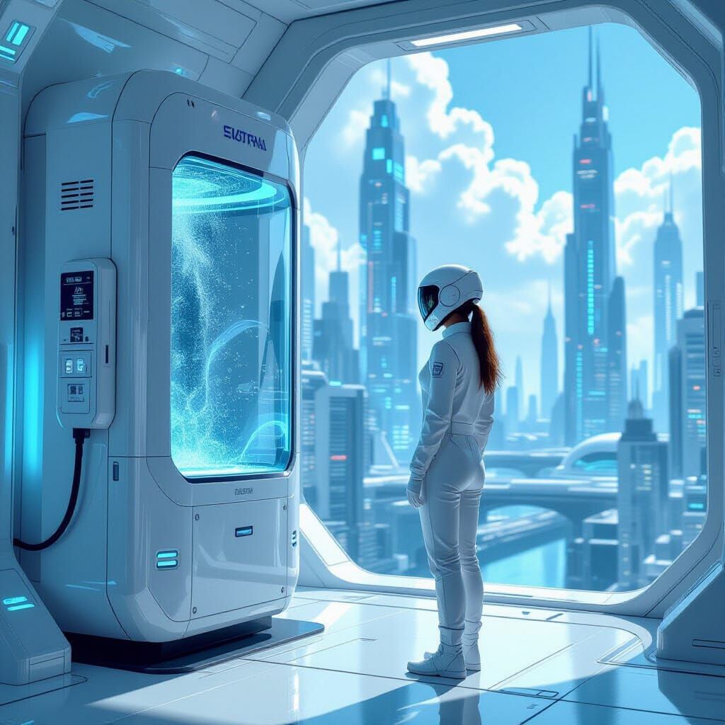 Futuristic Water Purification System in Ash Thorpe Style