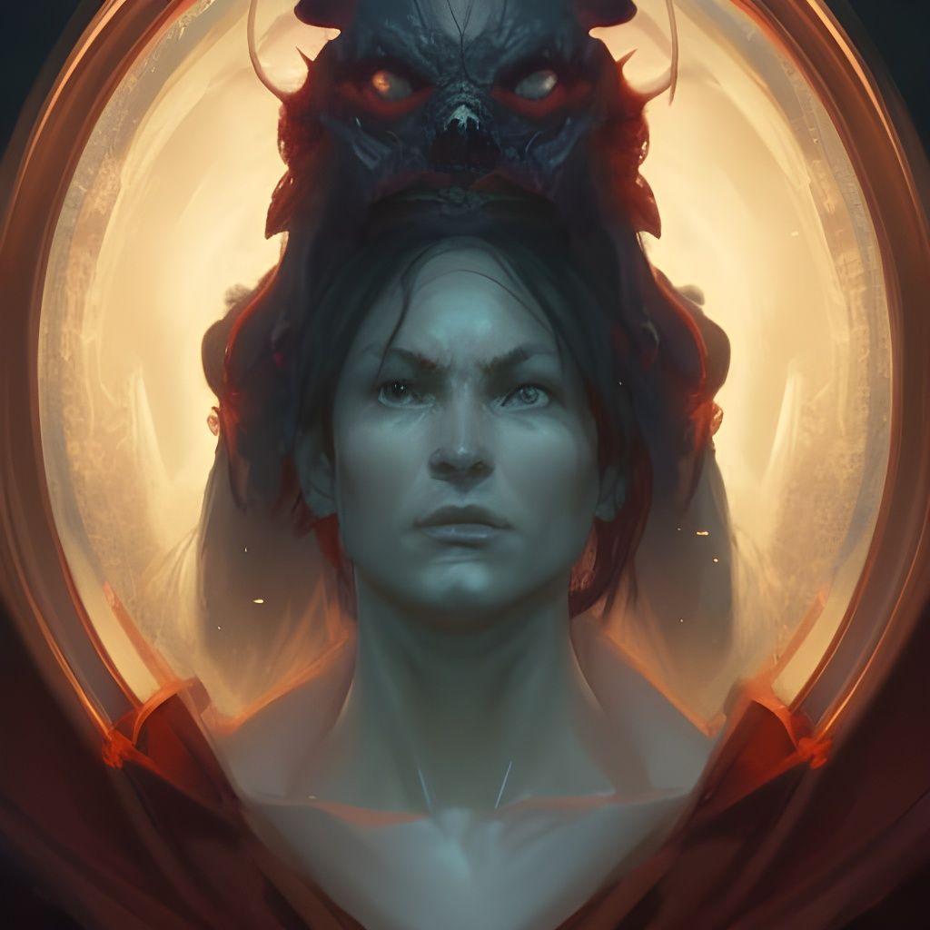 Detailed Portrait of a Demonic Priest in Unreal Engine