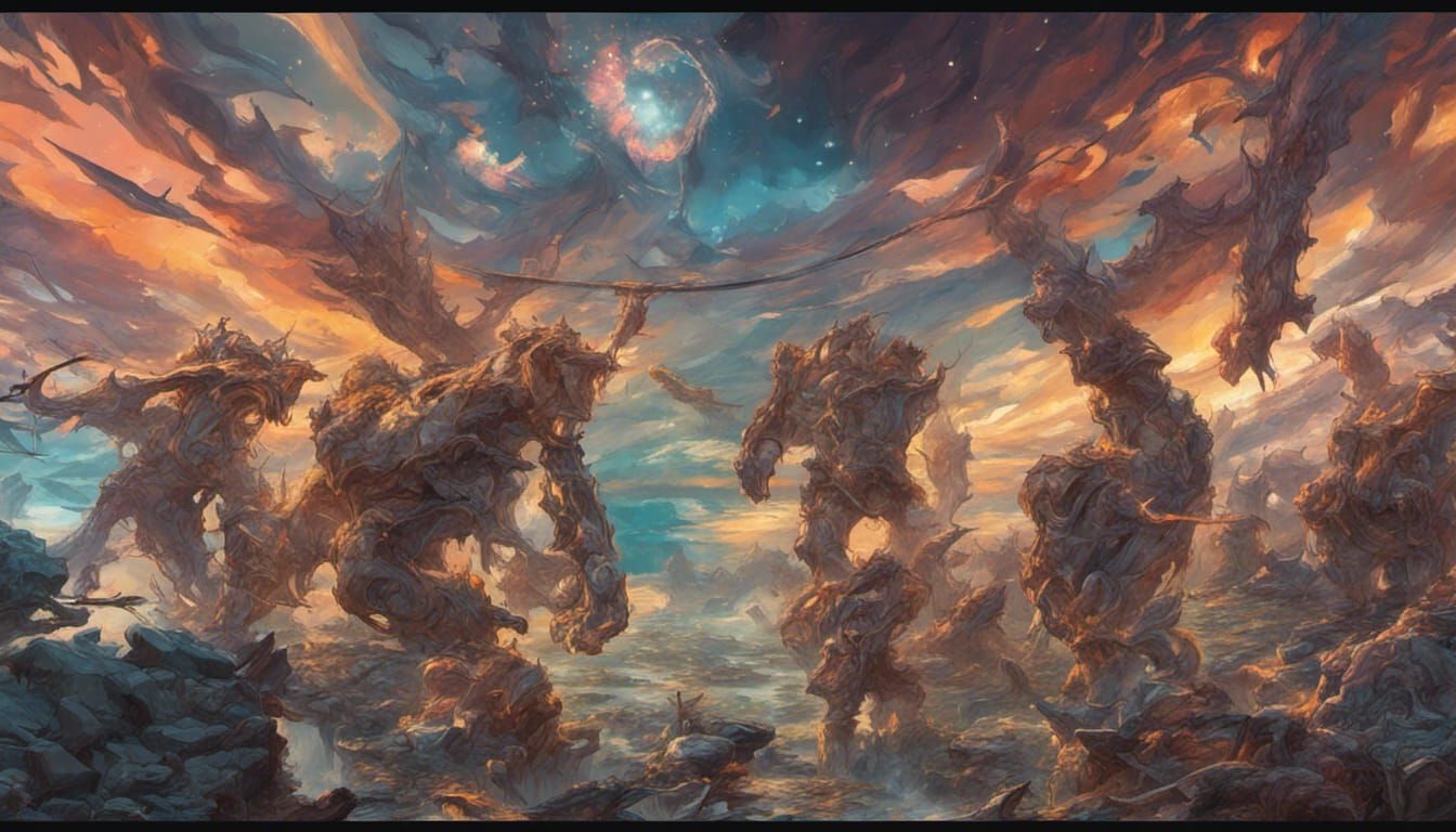 Ethereal Humans in a Hyperdetailed Flower Field