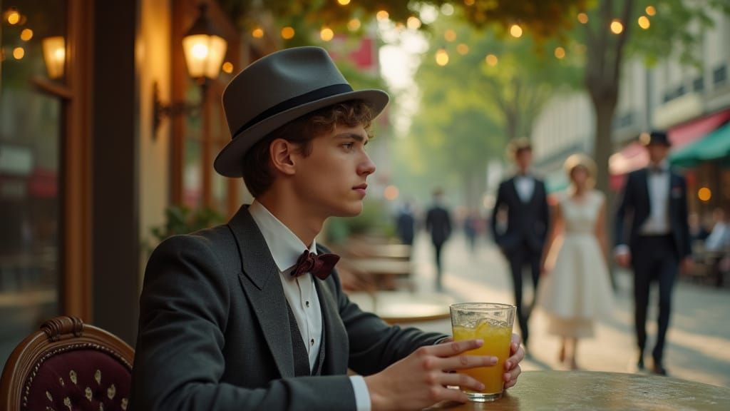 Charming Gentleman in Parisian Summer Evening