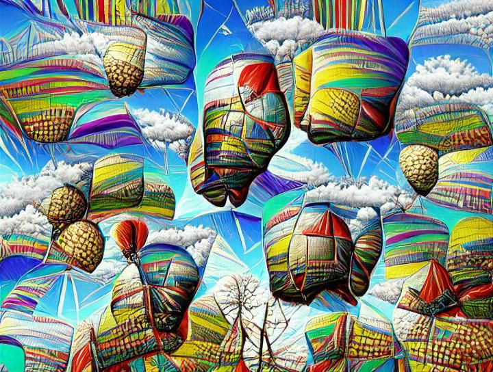 Stereogram Hot Air Balloons in Pop Art Style