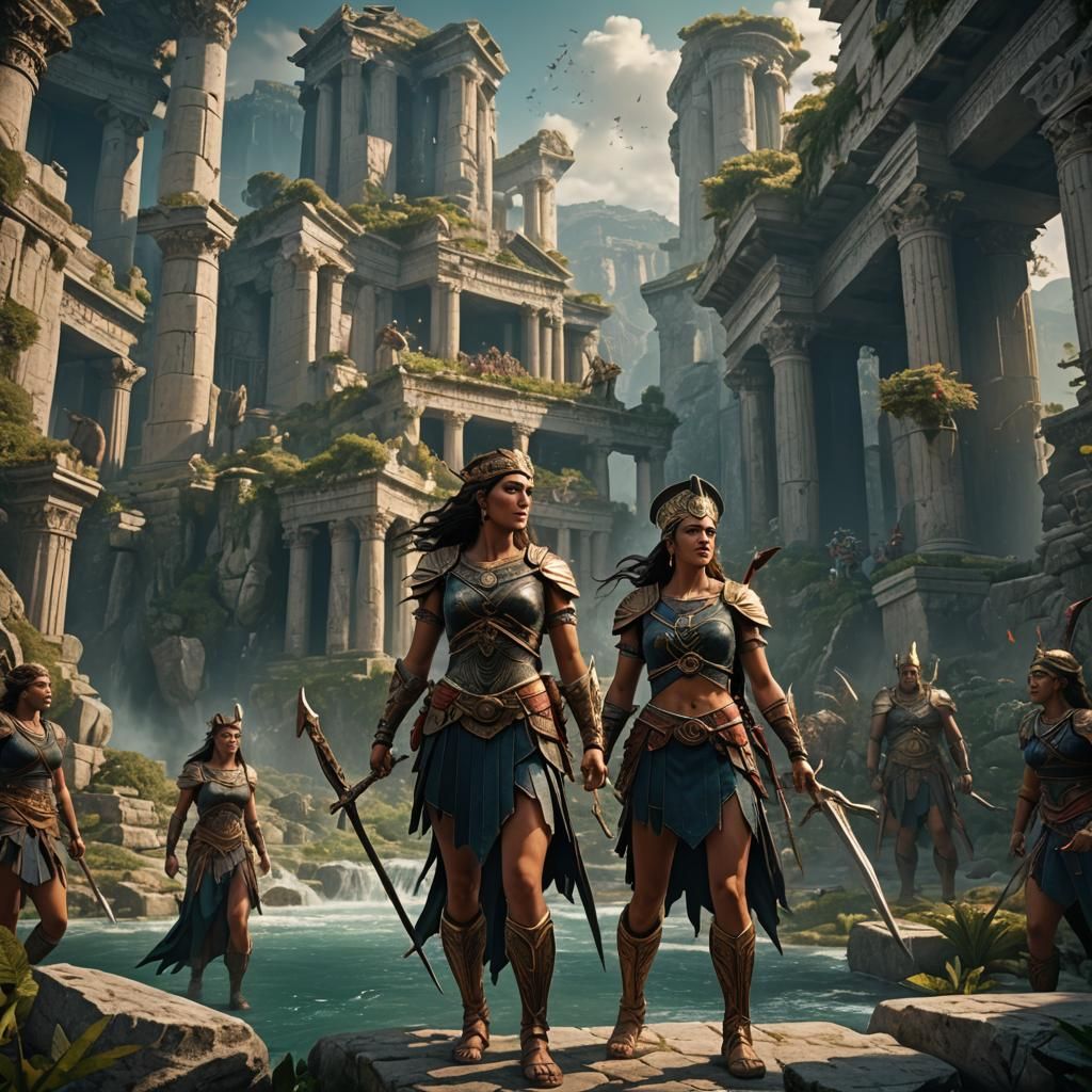 Amazons in Greek Mythology: Fantasy Concept Art