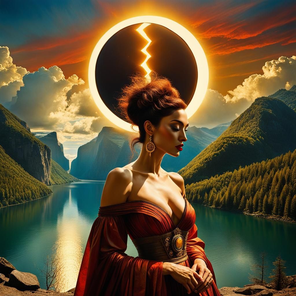 Biopunk Landscape Inspired by Hudson River School