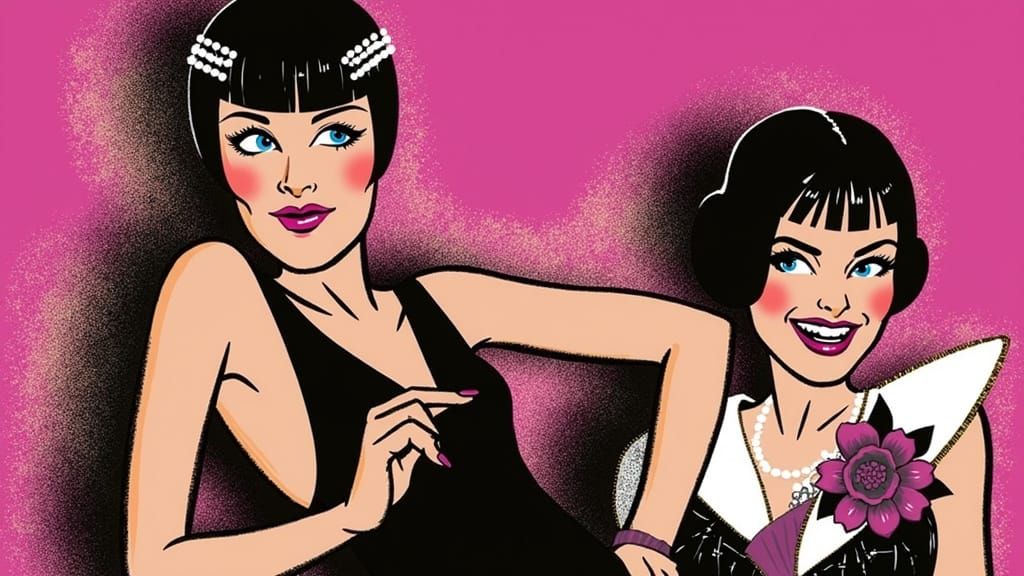 Flapper Girls Dance the Charleston in Opulent Speakeasy