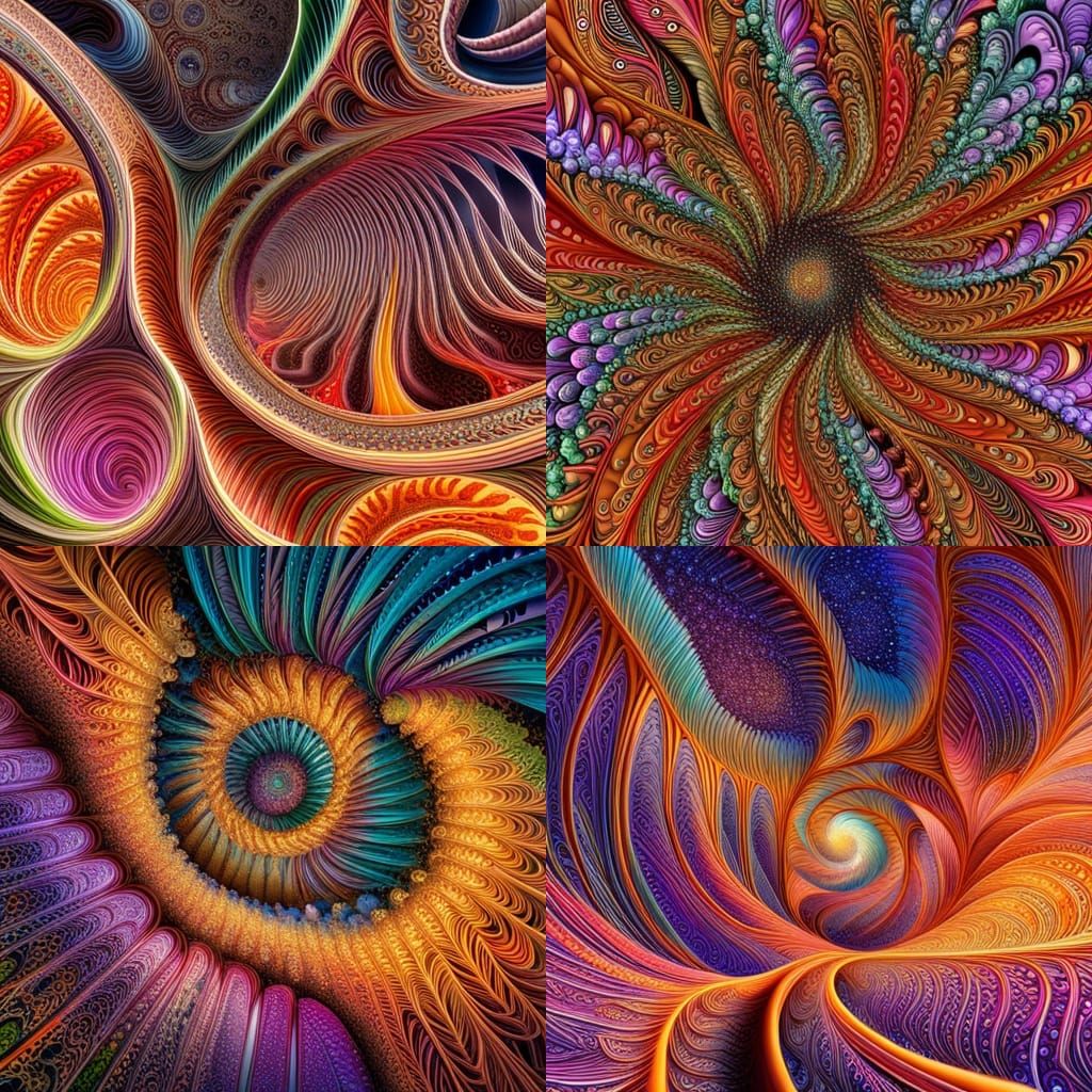 Intricate Diatom Landscape with Tiny People