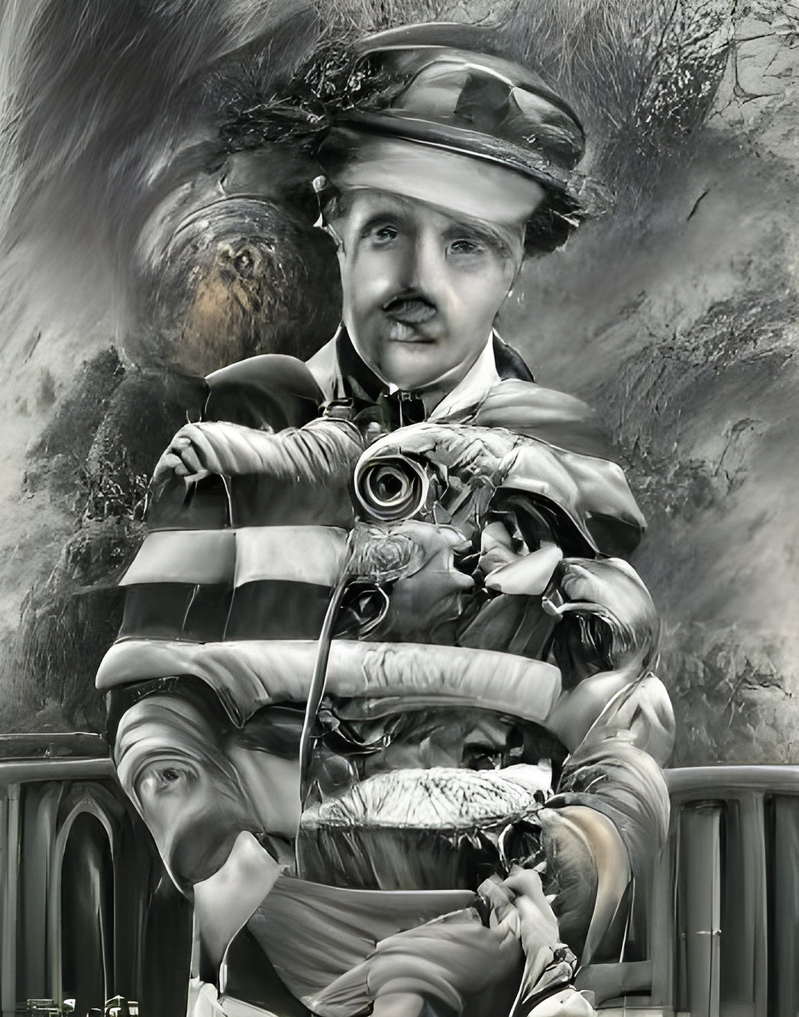 Chaplin as Prisoner: Digital Art Inspired by Masters