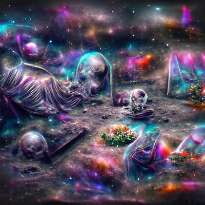 Astral Graveyard in Space: Holographic Illustration