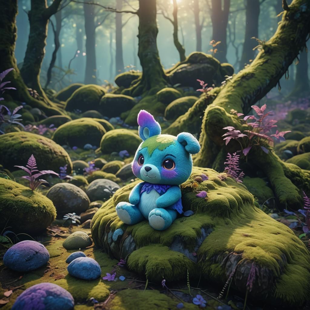 Plush Toy in Mystic Forest Concept Art
