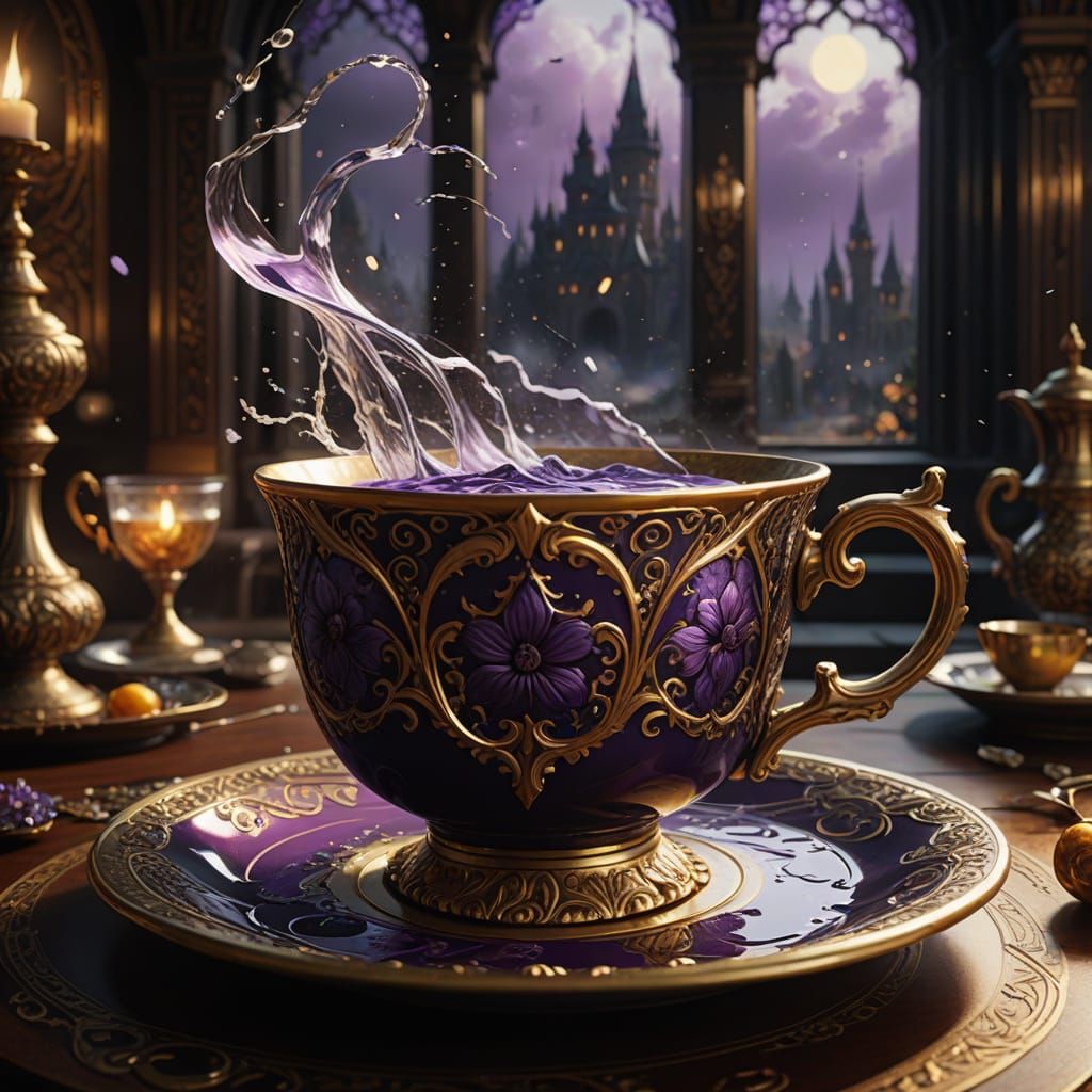 Whirlpool of Mysterious Elixirs in a Golden Teacup