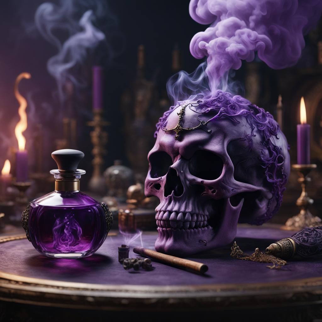 Poisonous Purple Smoke Creates Death's Head