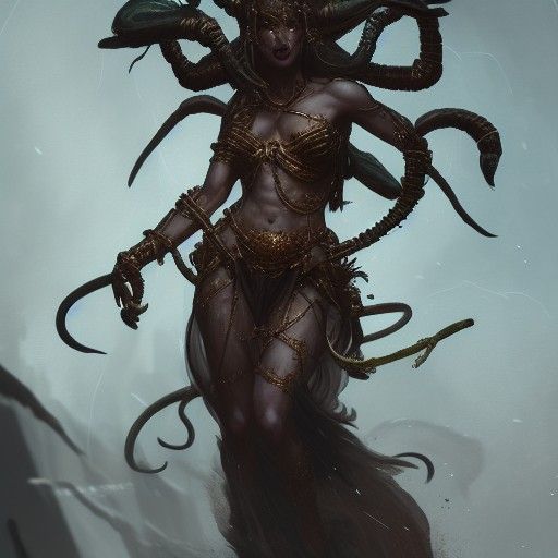 Scorpion Goddess in Dark Fantasy Style