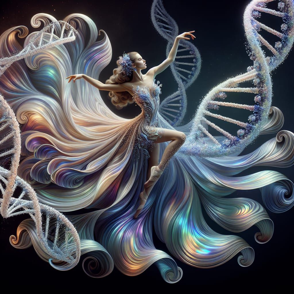 Elegant Dancer in DNA Dress