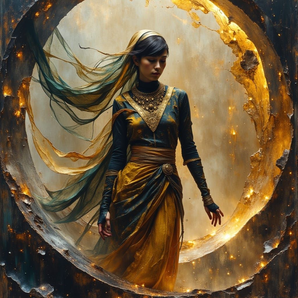 Ethereal Dreamweaver in Dark Oil