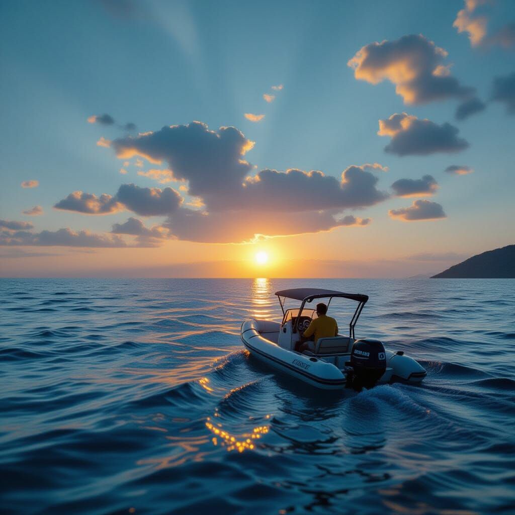Icy Sea in Fuchsia and Purple: Cinematic Still