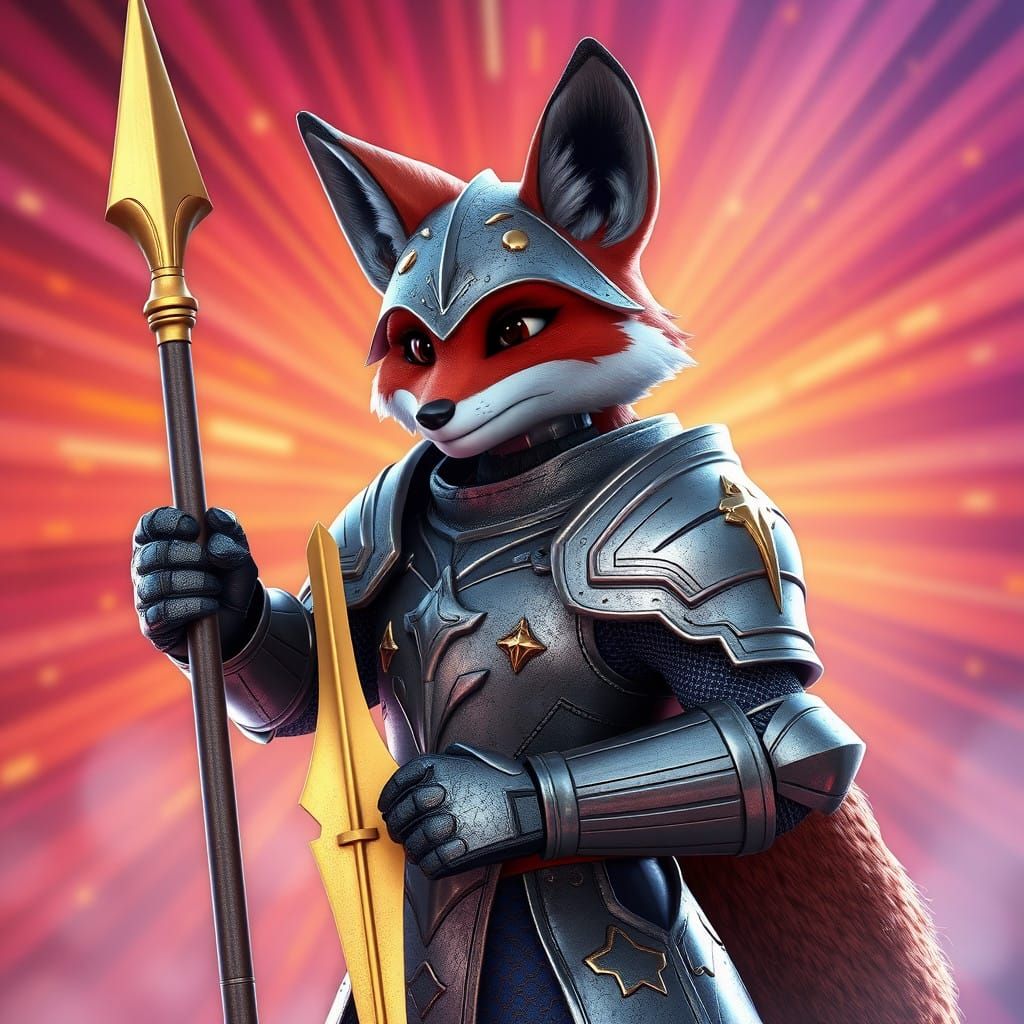 Regal Fox in Majestic Knight Armor