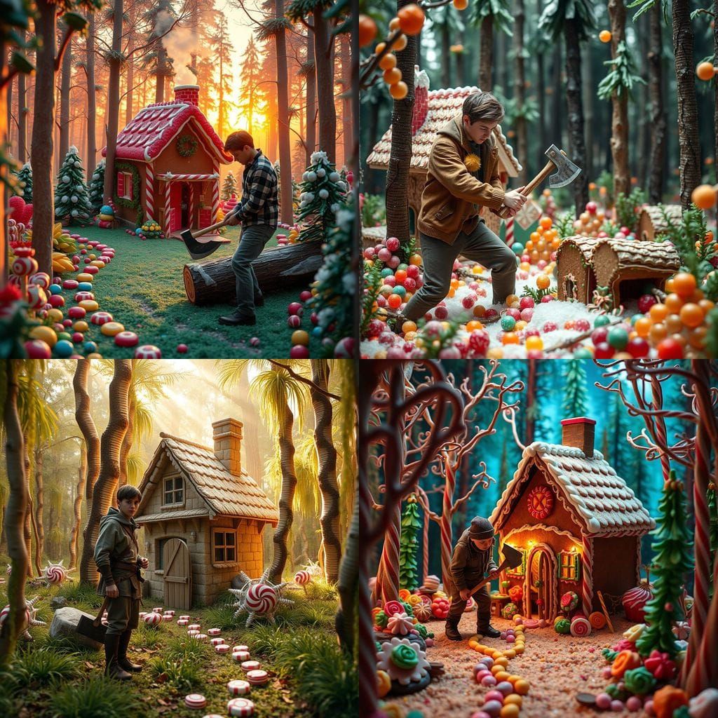 Whimsical Candy Forest Landscape