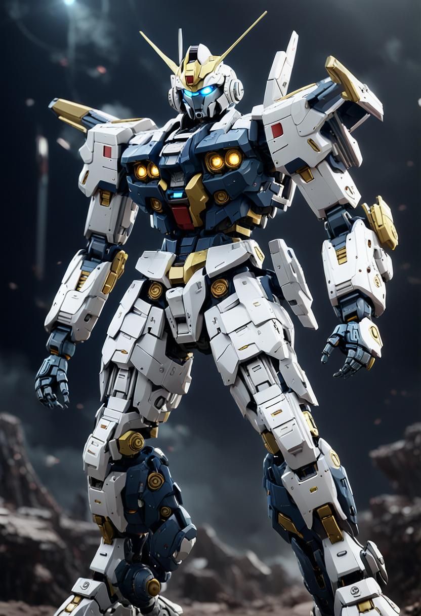 Gundam in Epic Space Battle, 3D Anime Art