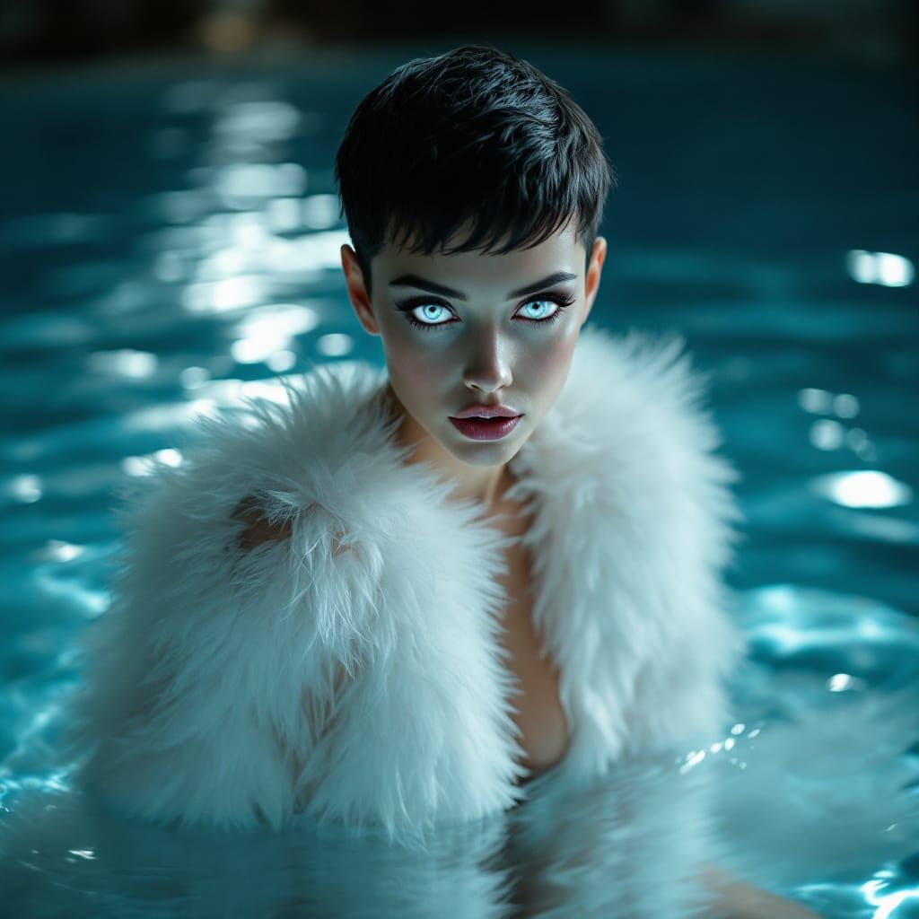 Woman with Luminous Eyes and Blancmange-like Dress