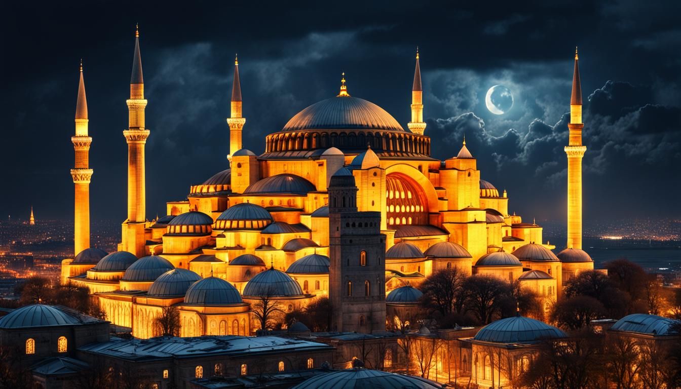 Hagia Sophia at Night: Epic Digital Matte Painting
