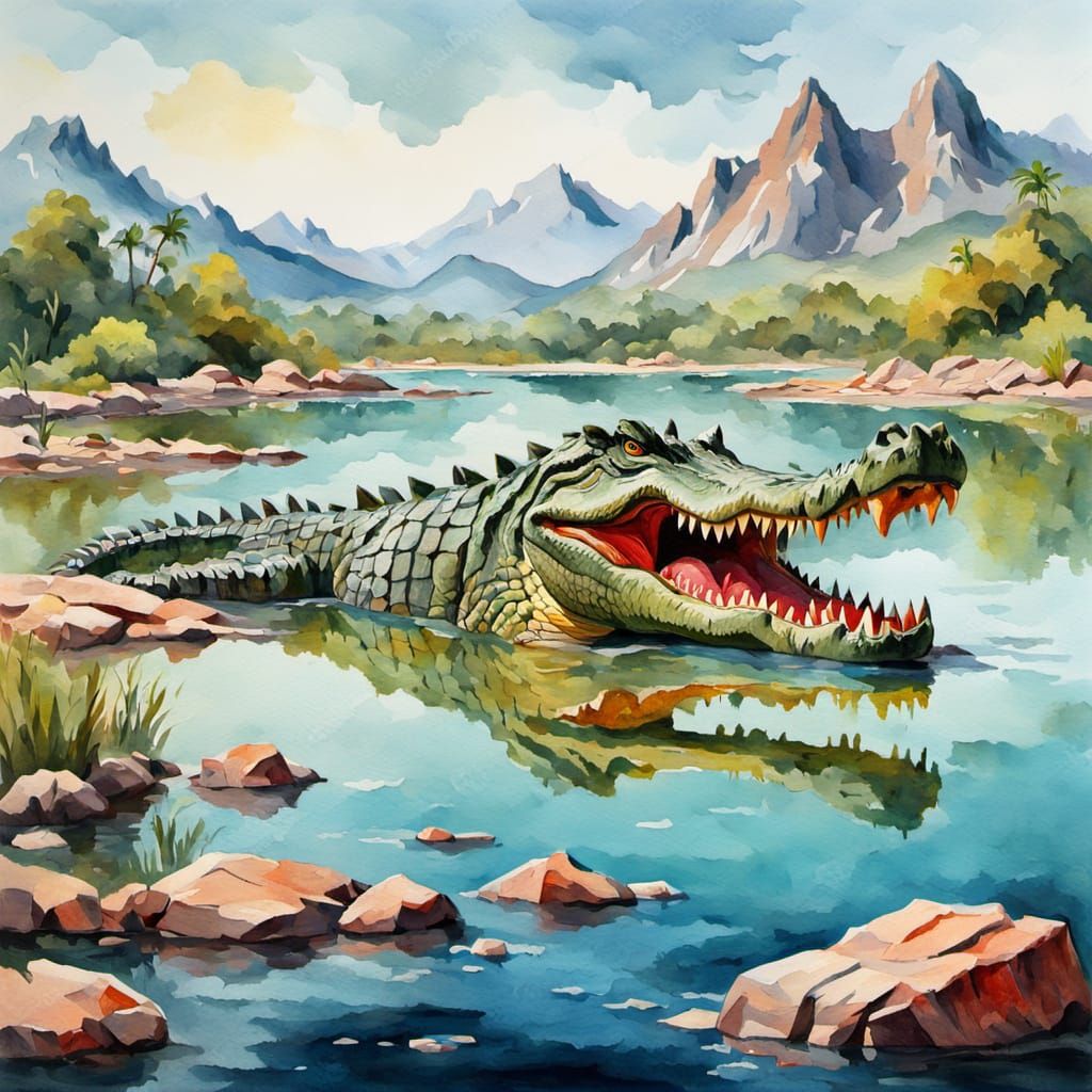 Dangerous water ( or at least the thing in it😨🐊)