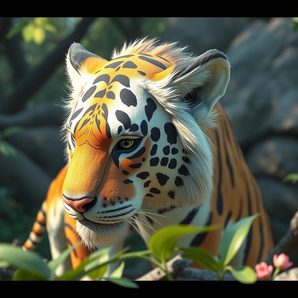 Surrealistic 3D Anime Zoo Scene in Ultrafine Detail