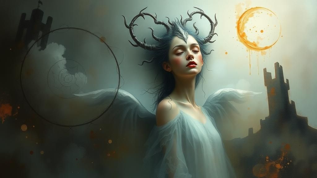 Ethereal Creature in Dreamscape: Surreal Oil Painting