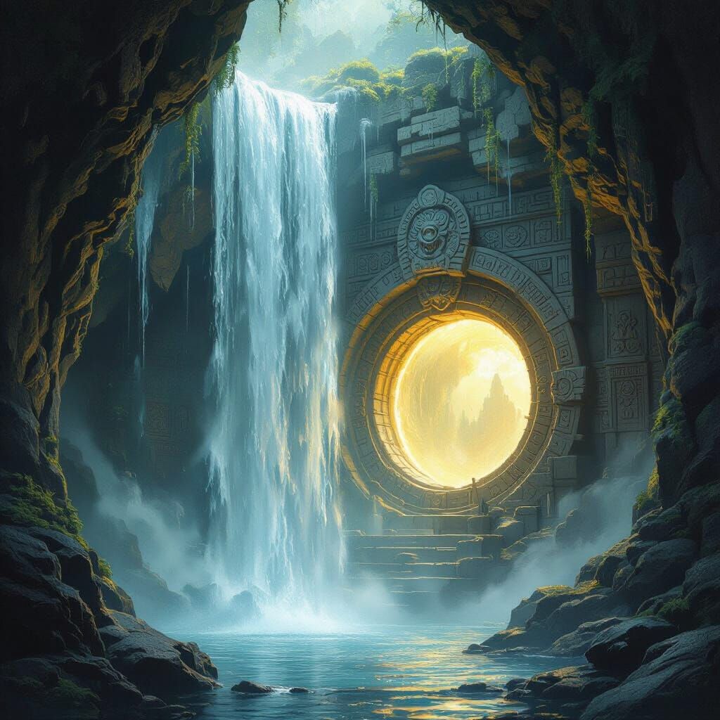 Mystical Waterfall Portal to Ancient Civilization