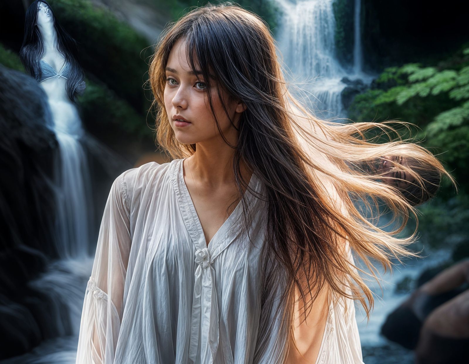 Girl in Soft Focus, Dreamy Environment