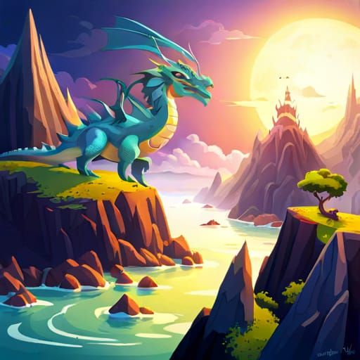 Epic Dragon World Landscape