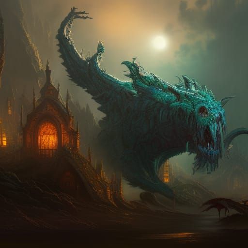 Monster of Fear: Detailed Fantasy Concept Art
