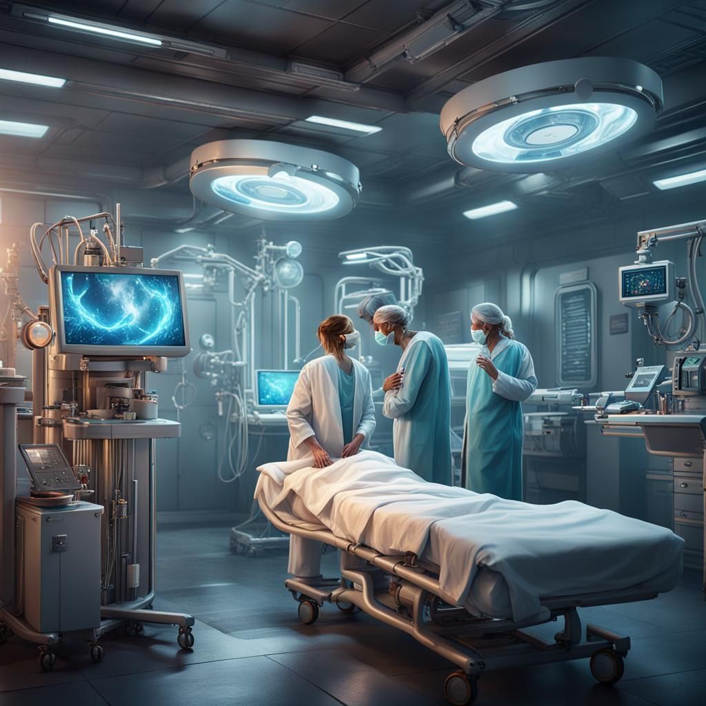 Utopian Healthcare: Advanced Tech in Fantasy Art