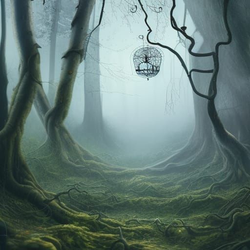 Eldritch Spider Forest Graveyard at Golden Hour