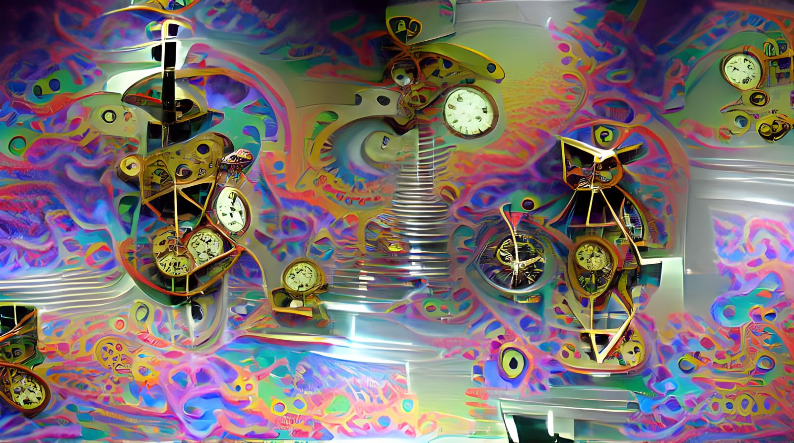 Clockwork Universe: Psychedelic Mechanical Time