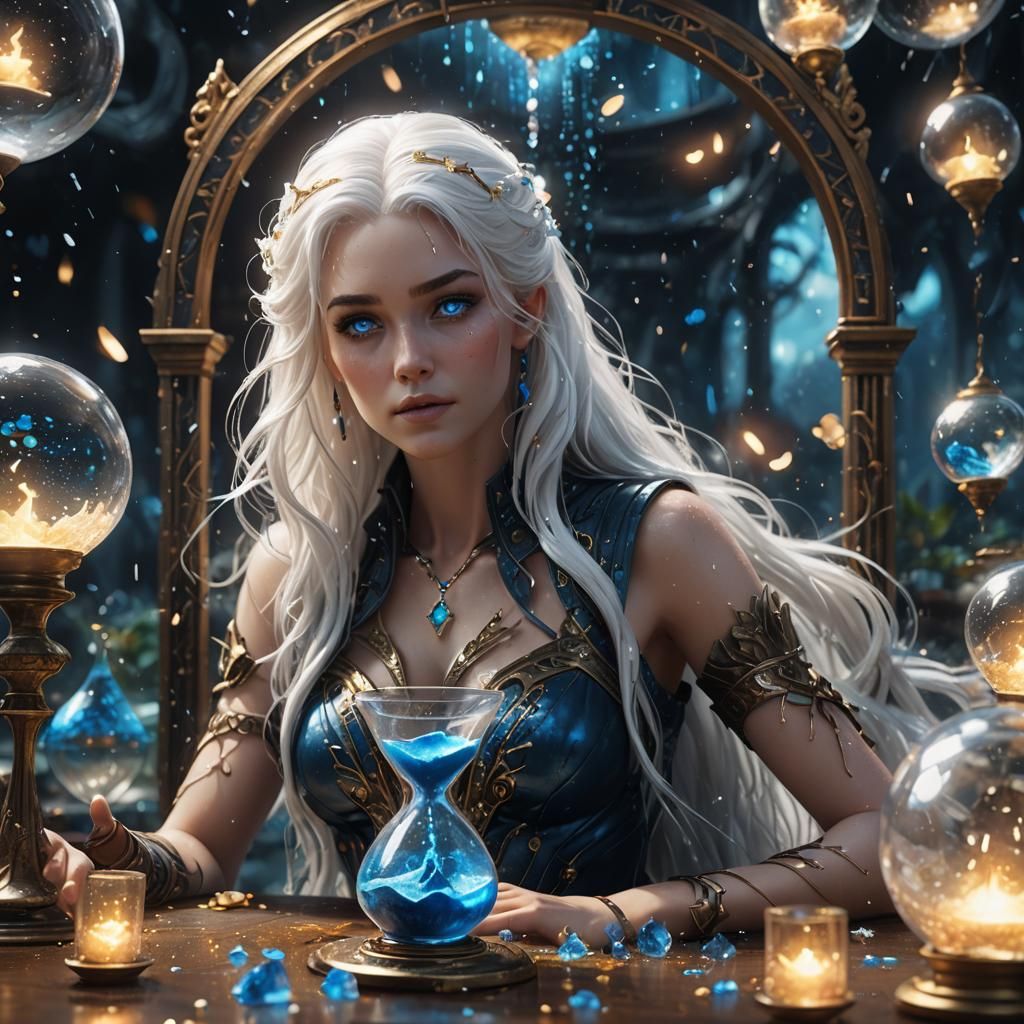 Goddess Nyx in Hourglass: Fantasy Concept Art