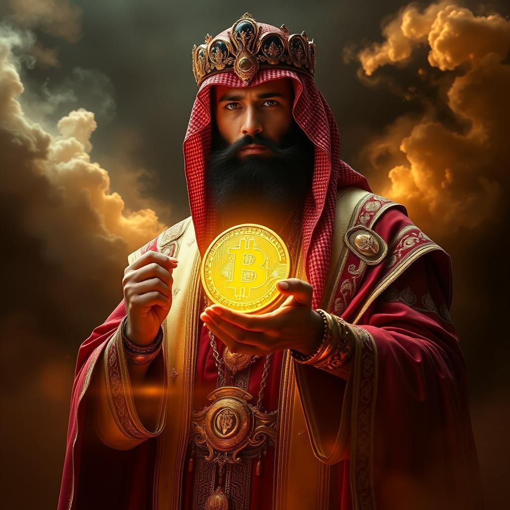 Genie Offers Bitcoin in Dark Fantasy Style
