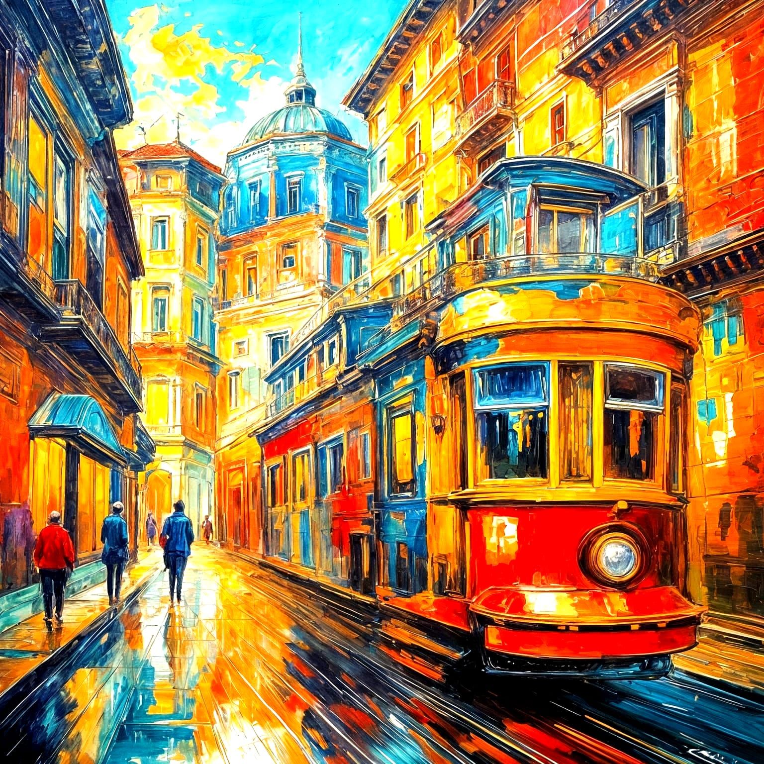 Masterful Painting with Bright Colors and Volume