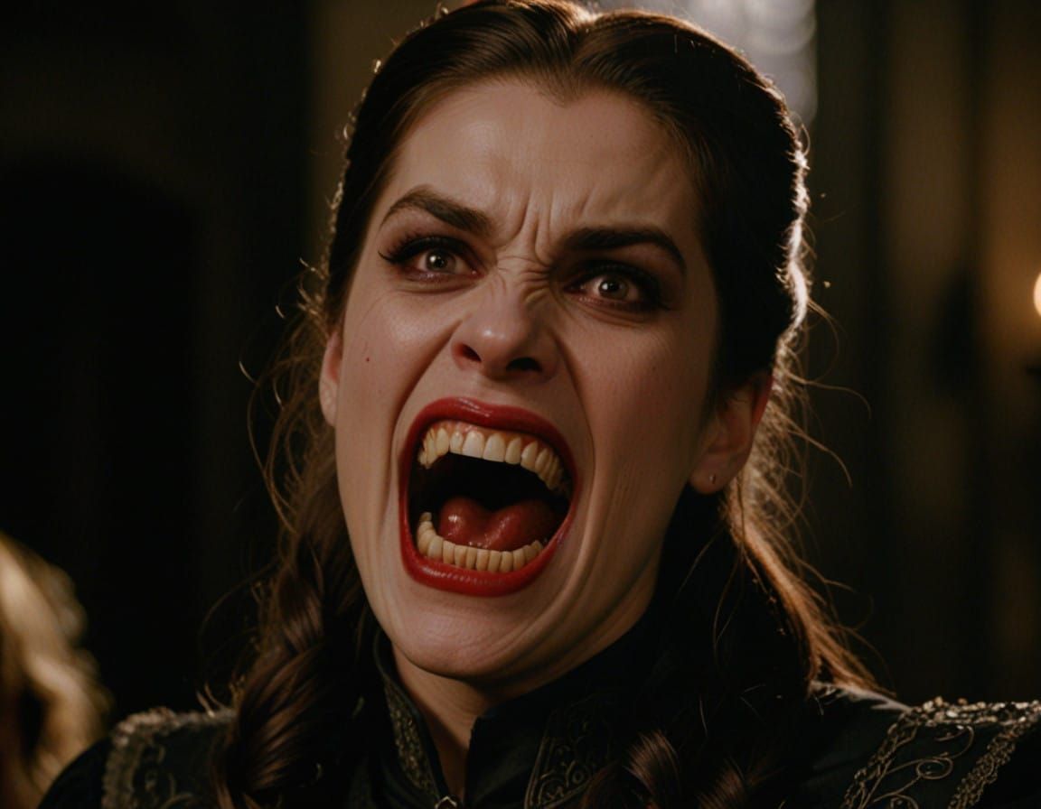 Erika Henningsen Transformed as a Fierce Vampire