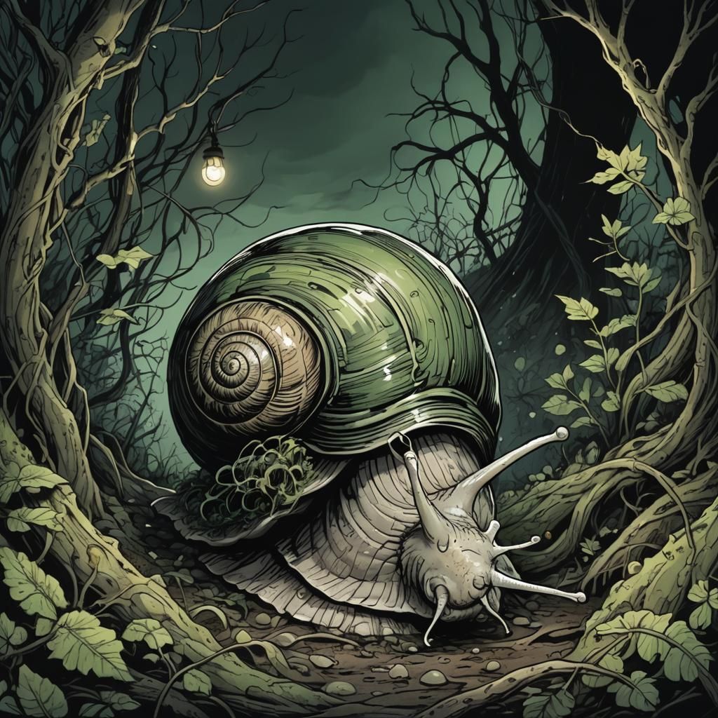 Creepy Snail Emerges: Horror Manga Art