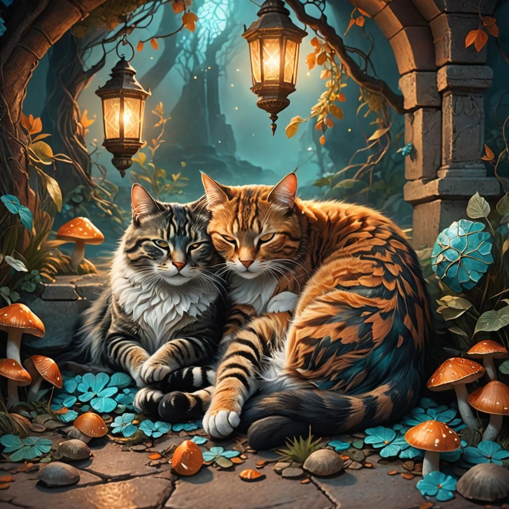 Two Cats next to each other!