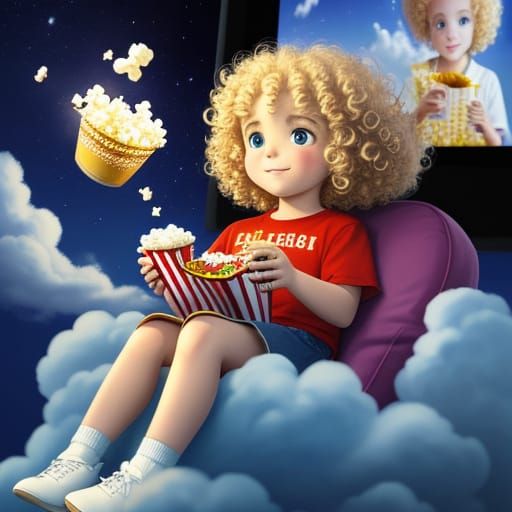 Child on Cloud Watching Sky Cinema