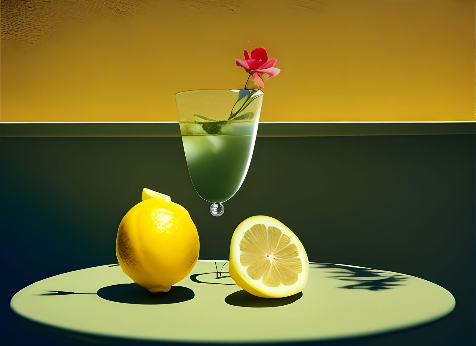 Surreal Lemonade Scene on California Patio