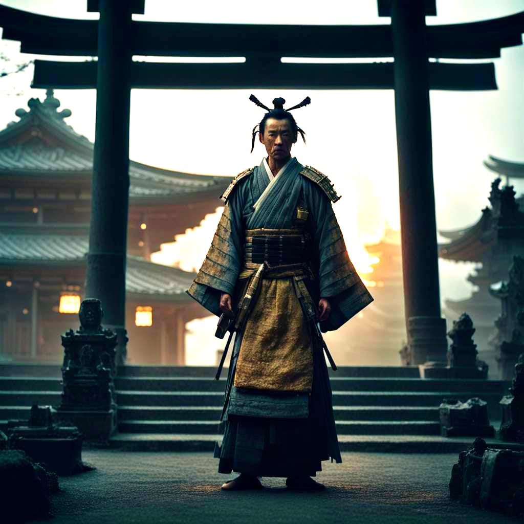 Ethereal Samurai Ghost Visits Family at Night